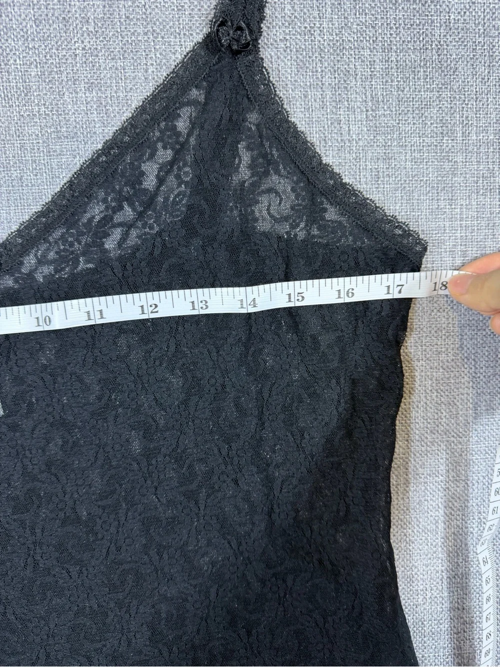 Black Lace Cami Slip Top - Women